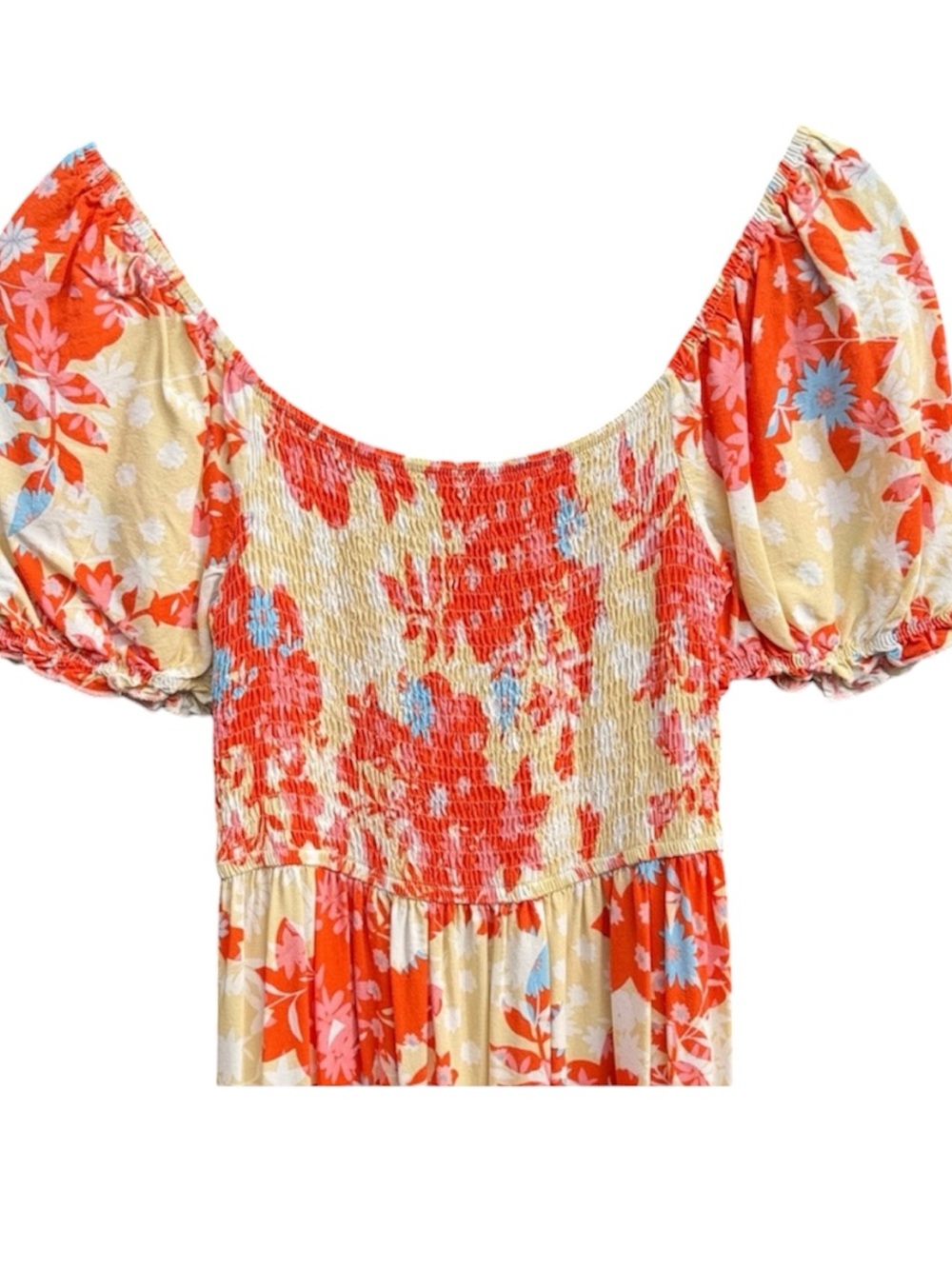 Zesica Vibrant Floral Puff Sleeve Maxi
Dress Boho Floral Maxi Dress sz. M - Picture 5 of 5